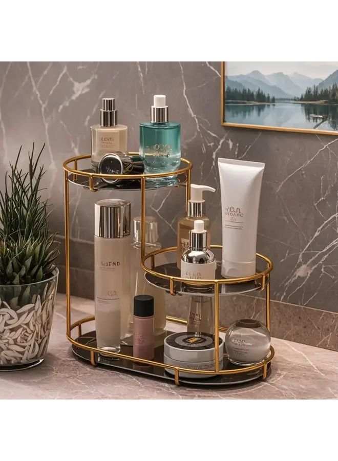 White Modern Marble Cabinet Multi Tier Shelves No Assembly Required Plastic Frame Dresser - Image 3